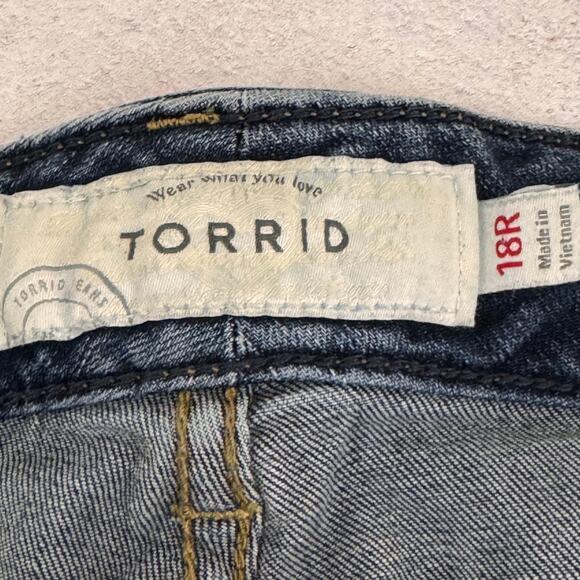 Torrid Jeans Women's 18R Skinny Ankle High-Rise Plus Size Medium Wash Blue Denim - Picture 4 of 12